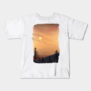 View from the mountains. Artwork by Annalisa Amato Kids T-Shirt